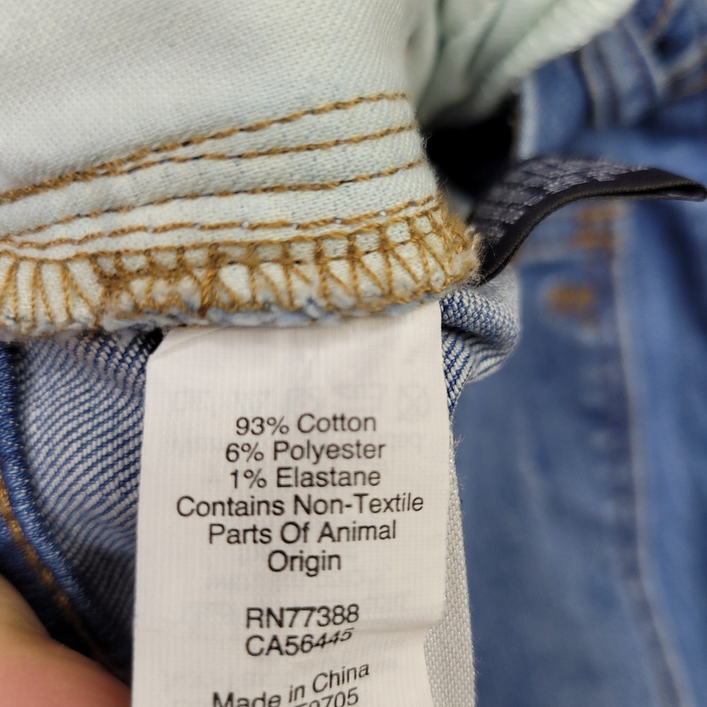 Madewell 9" High Riser Skinny Jeans Womens 31 Blue Light Wash Distressed Stretch - Picture 5 of 13